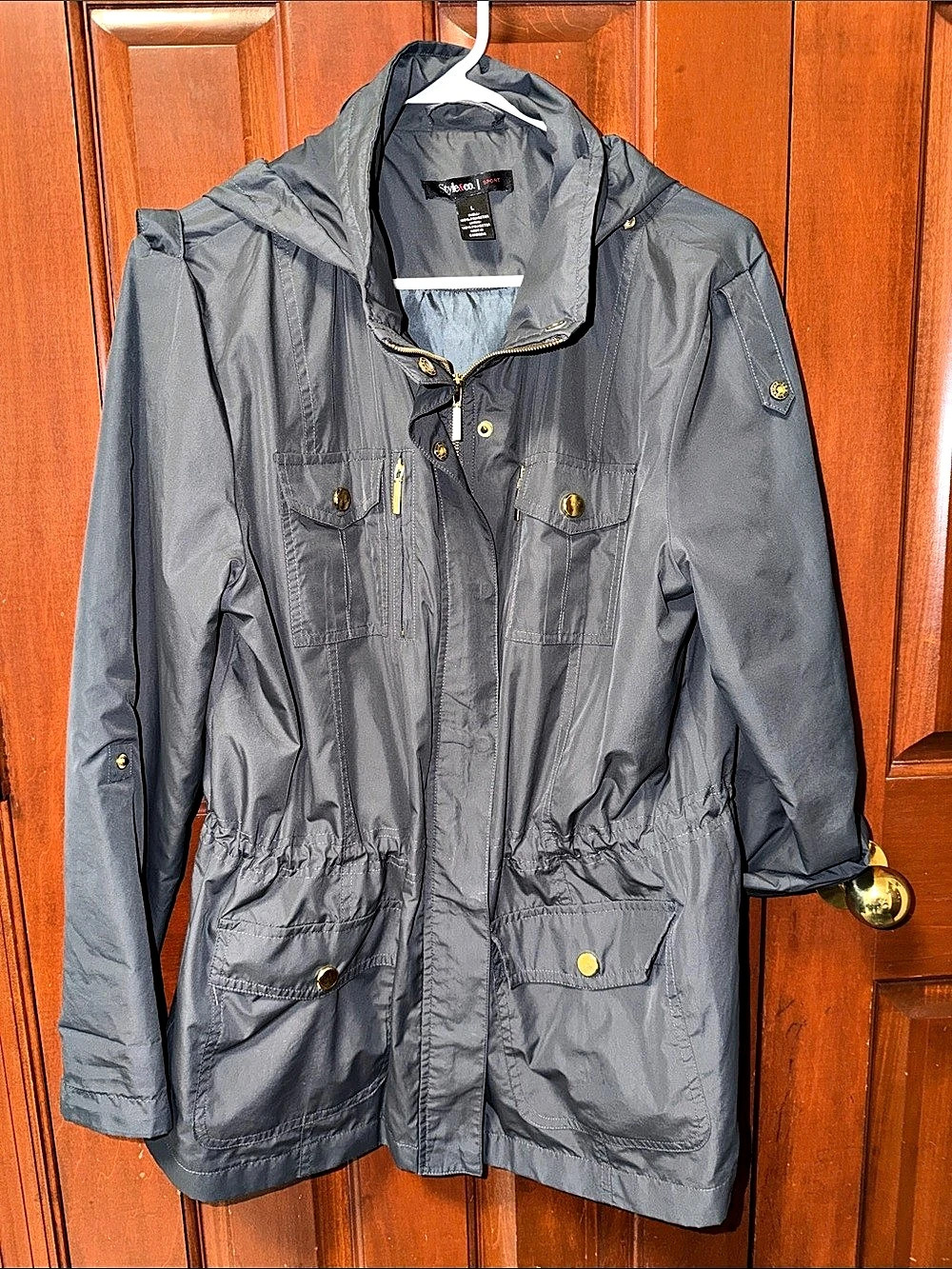 Style & Co Sport LightWindbreaker Jacket in Gray